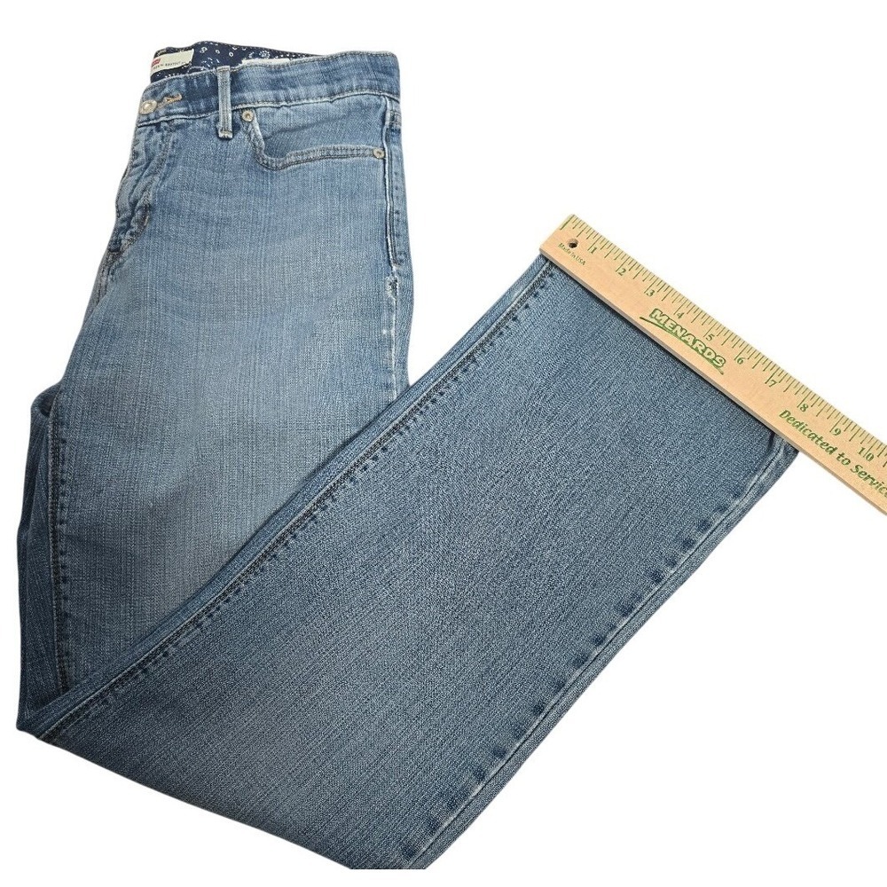 Levis 525 Perfect Waist Bootcut Jeans Womens‎ 12M Wash Blue Stretch Denim. 769